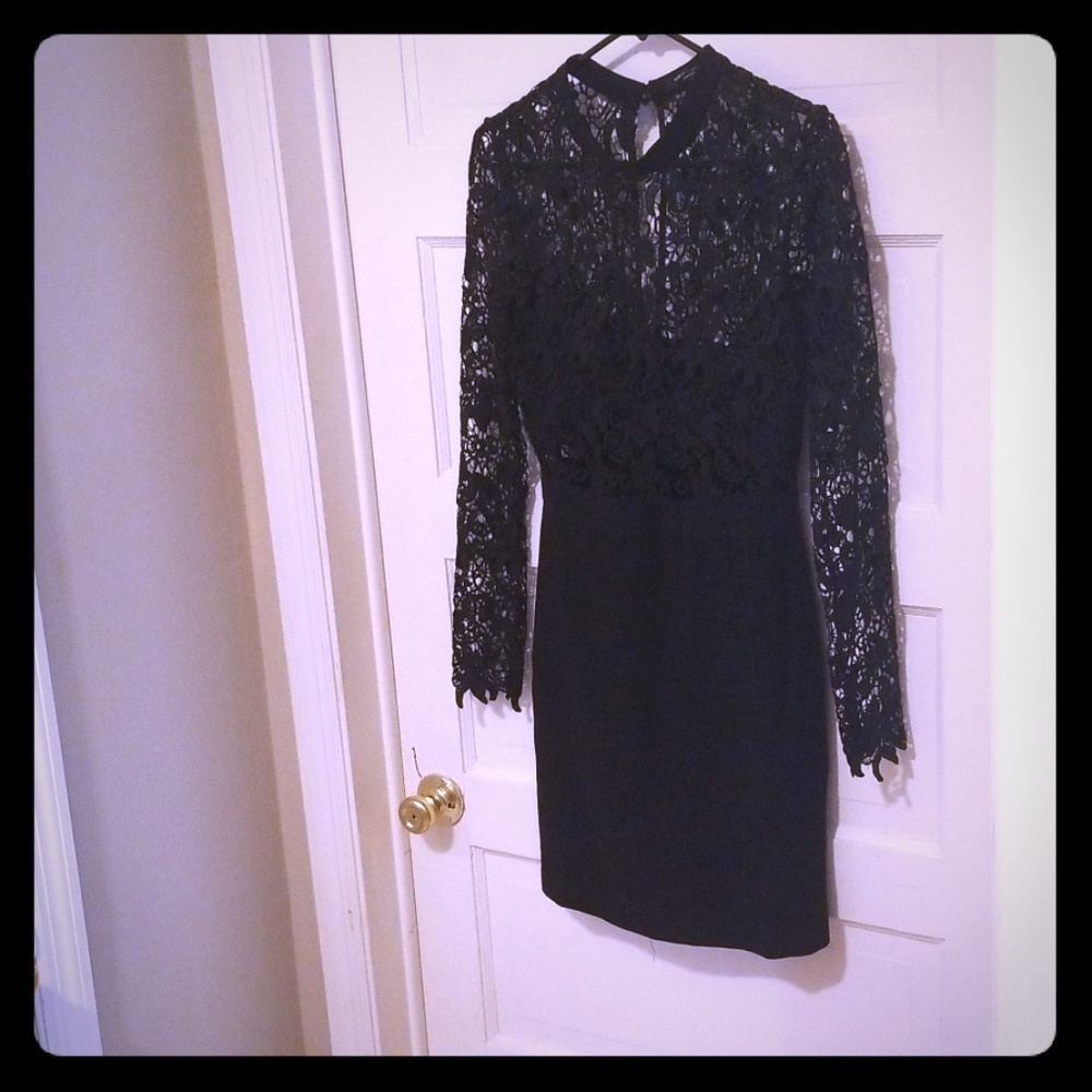 Black lace dress